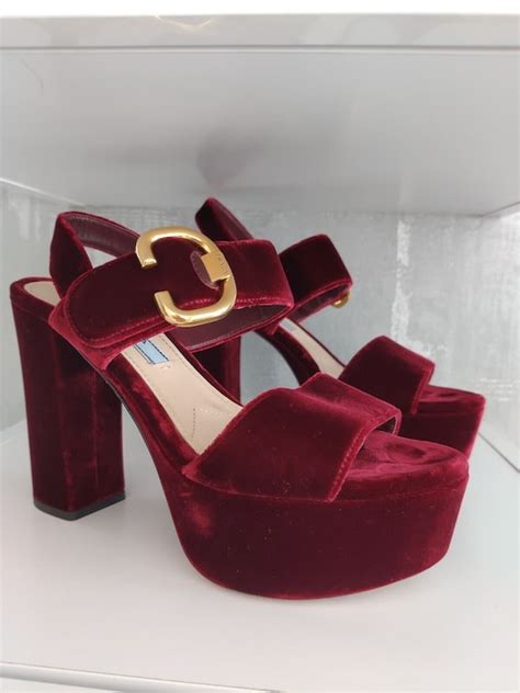 prada burgundy velvet shoes|Women's Luxury Shoes .